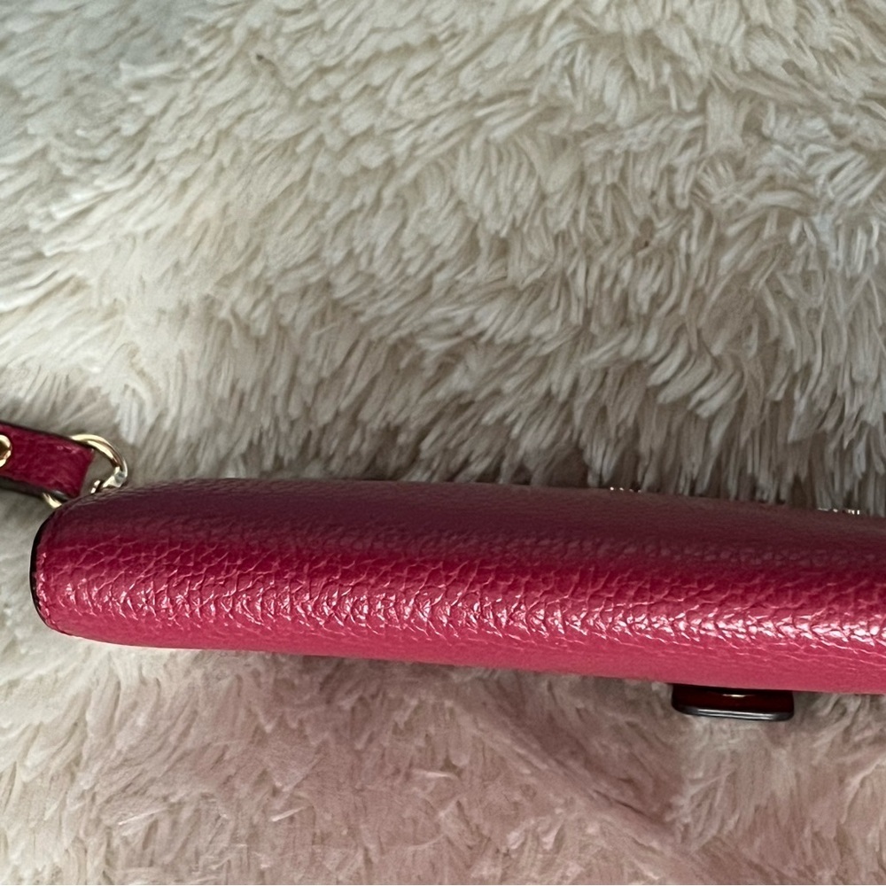 Michael Kors Burgundy Adele Leather wristlet Wallet - Picture 3 of 12